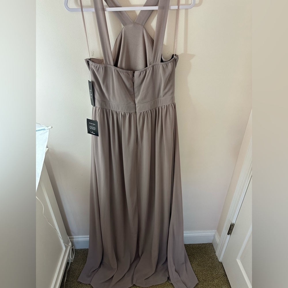 Lulus Air of Romance Taupe Maxi Dress size XL NWT